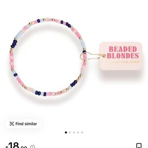 Beaded Blondes Pink and Blue Beaded Bracelet